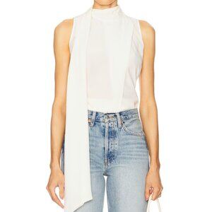 Chic Cream Sleeveless Blouse